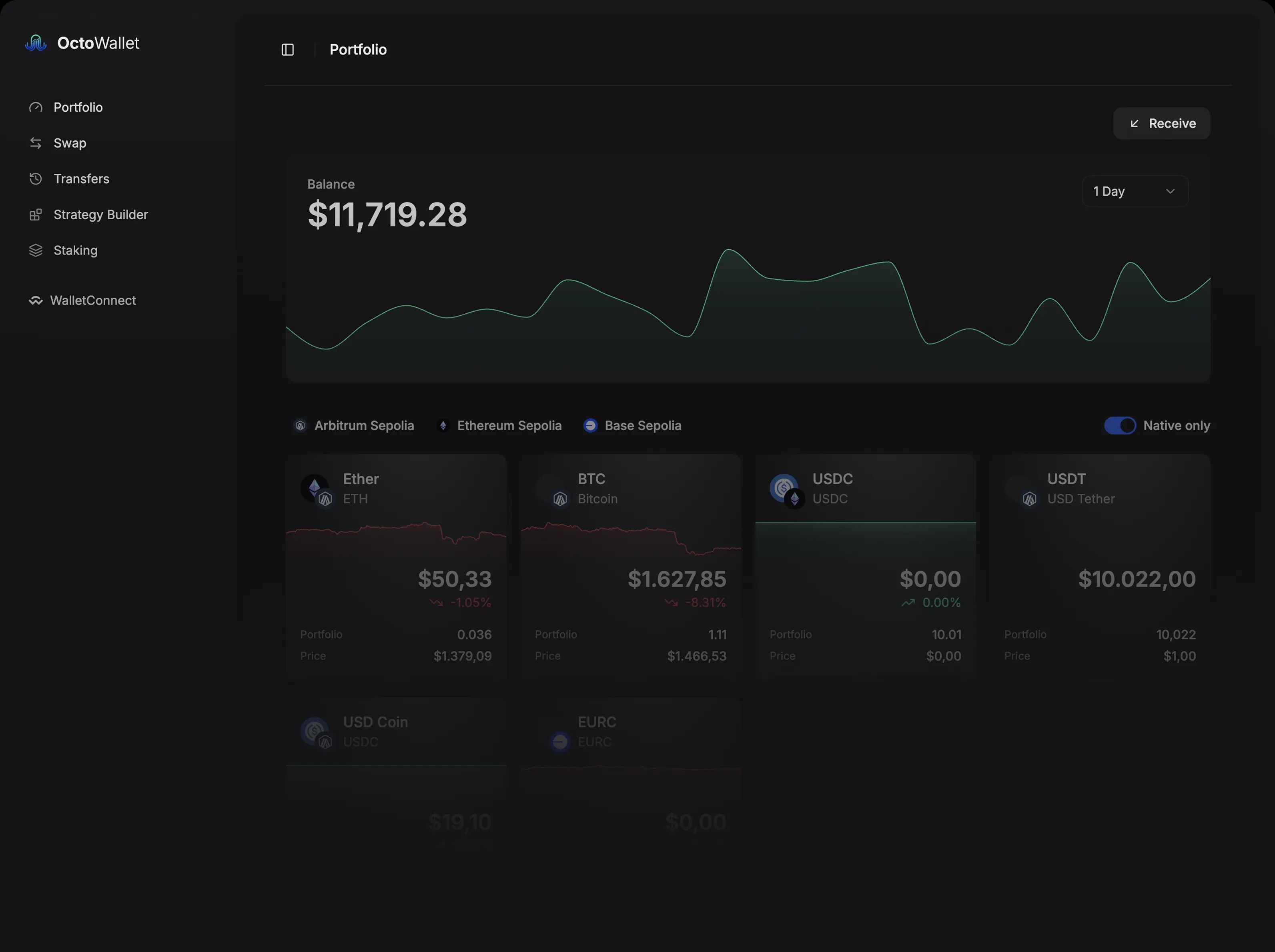 OctoWallet screenshot